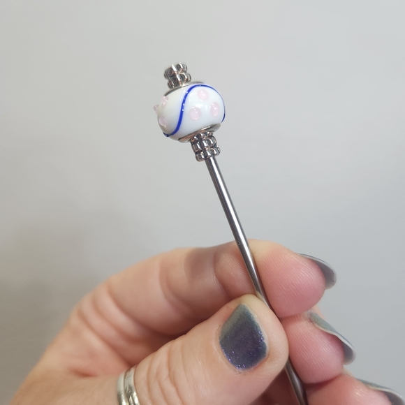 Dot Royale Blushline Stainless Steel Hair Stick Raised Dot Lamp Glass - Picture 4 of 6